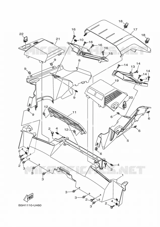 PORTE BAGAGES 2 Yamaha SIDE BY SIDE 1000 2019 YXZ  YXZ1000E