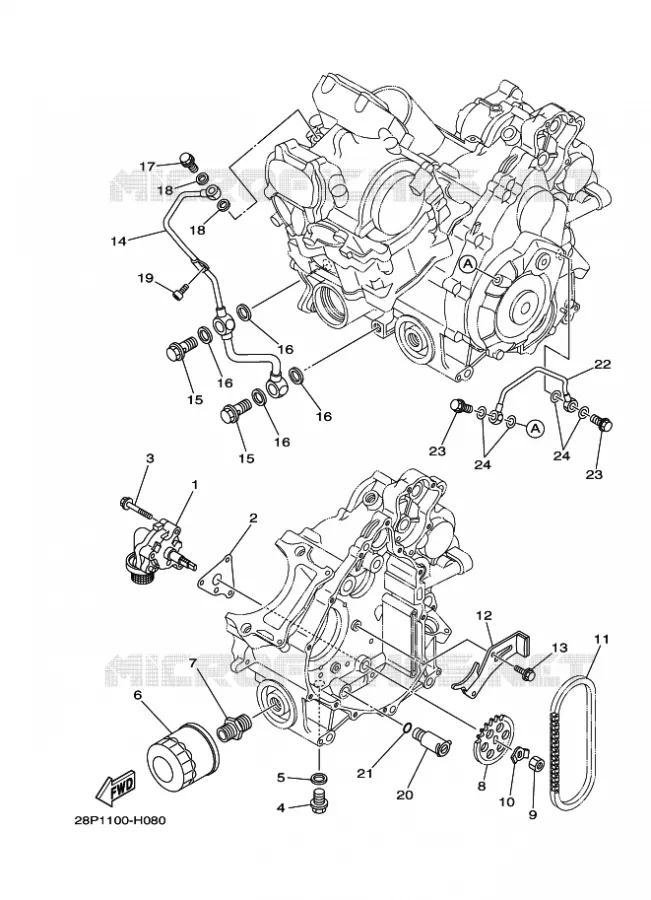 POMPE A HUILE Yamaha QUAD 700 2019 KODIAK  YFM700FWBD/YFM70KPXK