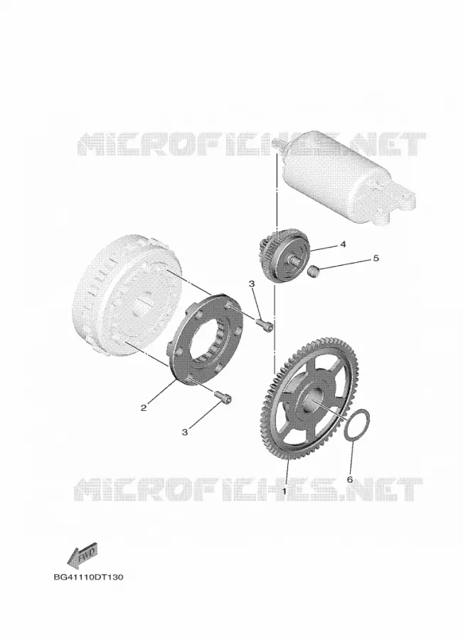 EMBRAYAGE DE DEMARREUR Yamaha SIDE BY SIDE 850 2019 WOLVERINE  YXF850ES/YXF85WPSK