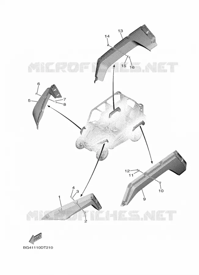 GARDE BOUE Yamaha SIDE BY SIDE 850 2019 WOLVERINE  YXF850ES/YXF85WPSK