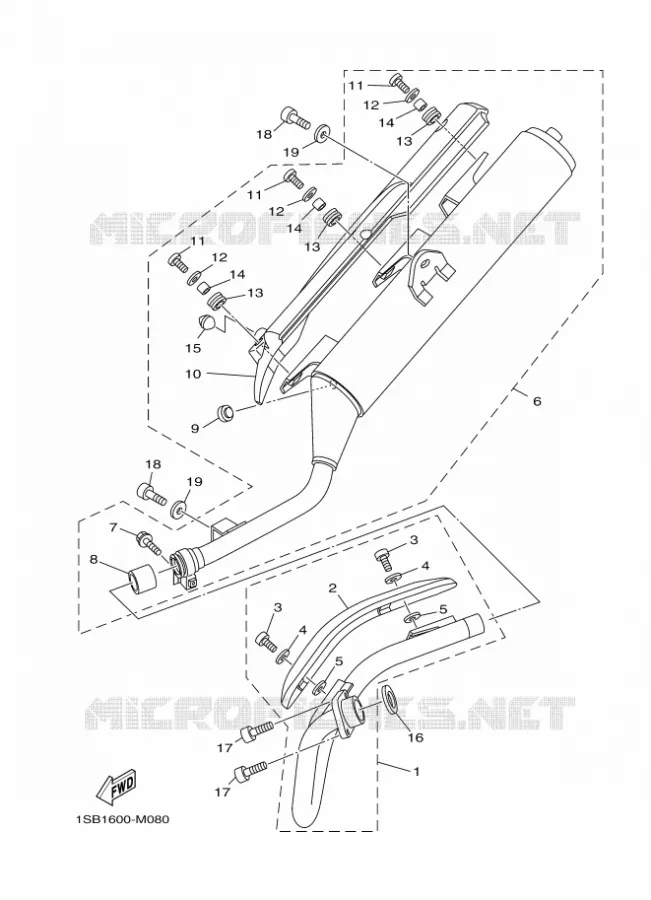 ECHAPPEMENT Yamaha MOTO 125 2020 XTZ  XTZ125E