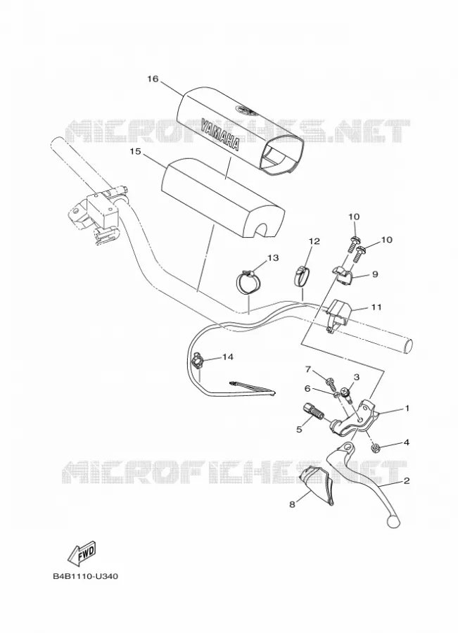 COMMODO / LEVIER Yamaha MOTO 85 2020 YZ  YZ85LW