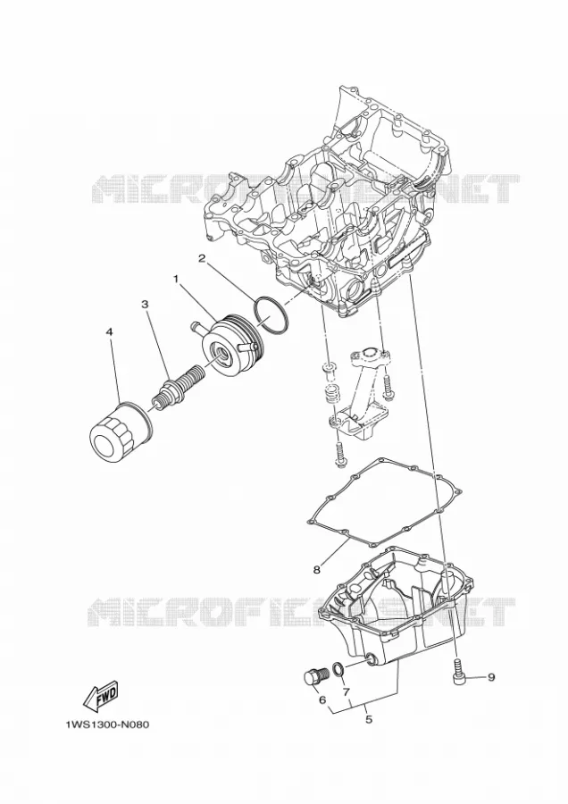FILTRE A HUILE Yamaha MOTO 700 2020 MT  MTN690-A