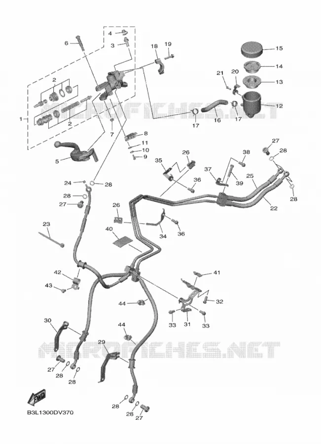 MAITRE CYLINDRE DE FREIN AVANT Yamaha MOTO 1000 2020 R1M  YZF-R1M