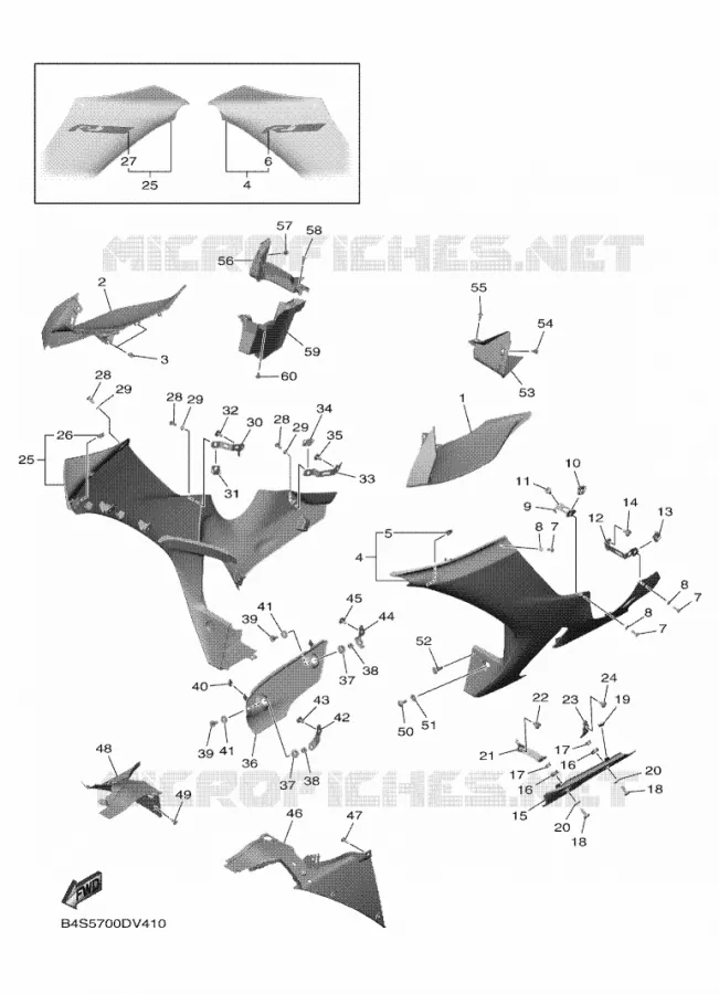 CARENAGES 2 Yamaha MOTO 1000 2020 R1M  YZF-R1M
