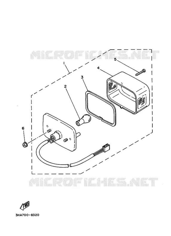FEU ARRIERE Yamaha MOTO 100 1996 AG  AG100F
