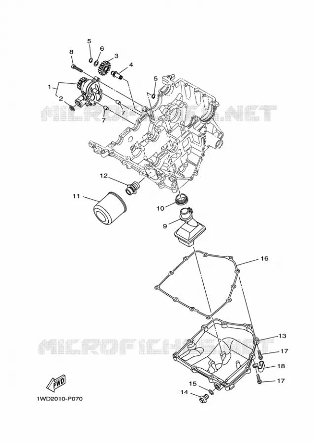 POMPE A HUILE Yamaha MOTO 250 2020 MT  MTN250-A