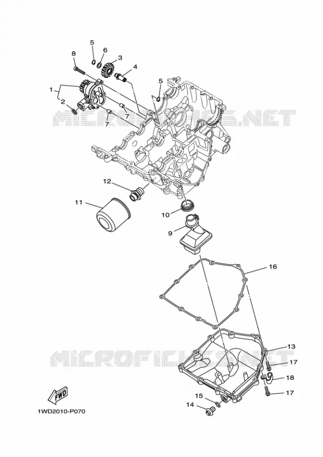 POMPE A HUILE Yamaha MOTO 250 2020 MT  MTN250-A