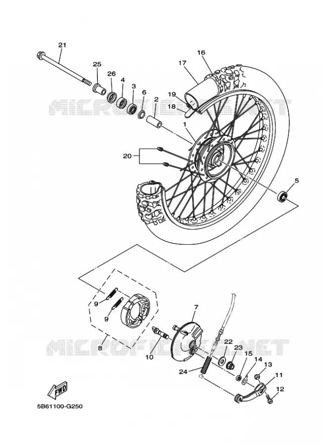ROUE AVANT Yamaha MOTO 110 2020 TTR  TT-R110E
