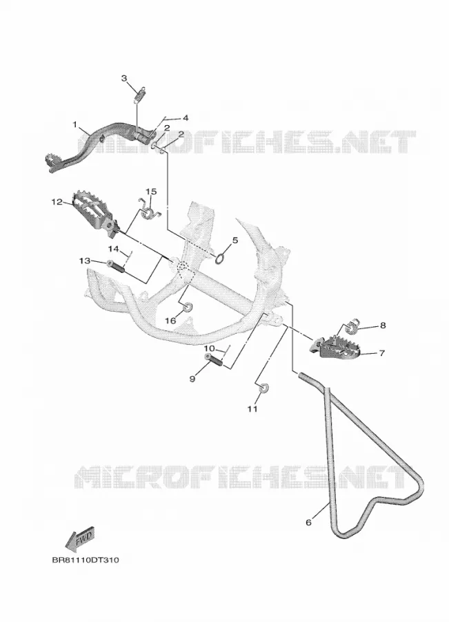 BEQUILLE / REPOSE PIEDS Yamaha MOTO 65 2021 YZ  YZ65