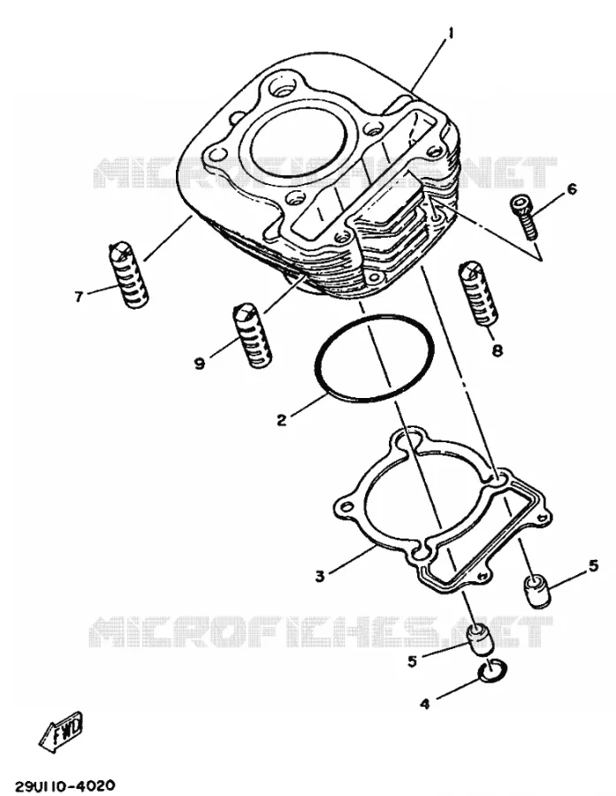 CYLINDRE Yamaha QUAD 225 1986 YFM  YFM225N