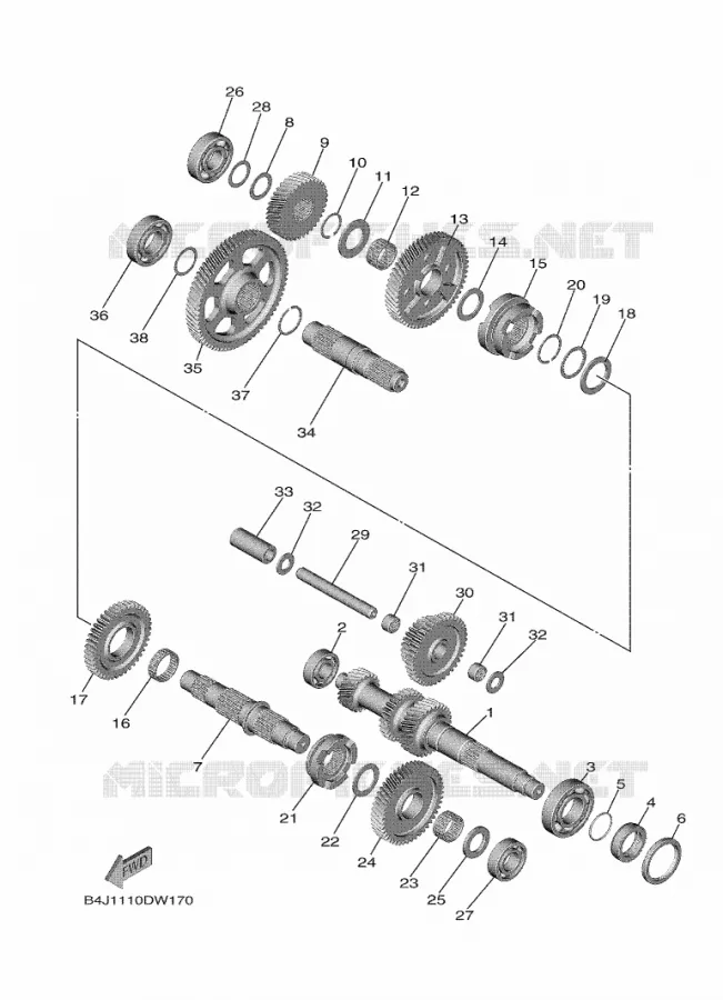 TRANSMISSION Yamaha SIDE BY SIDE 1000 2021 WOLVERINE  YXE1000EWS/YX10EPSM