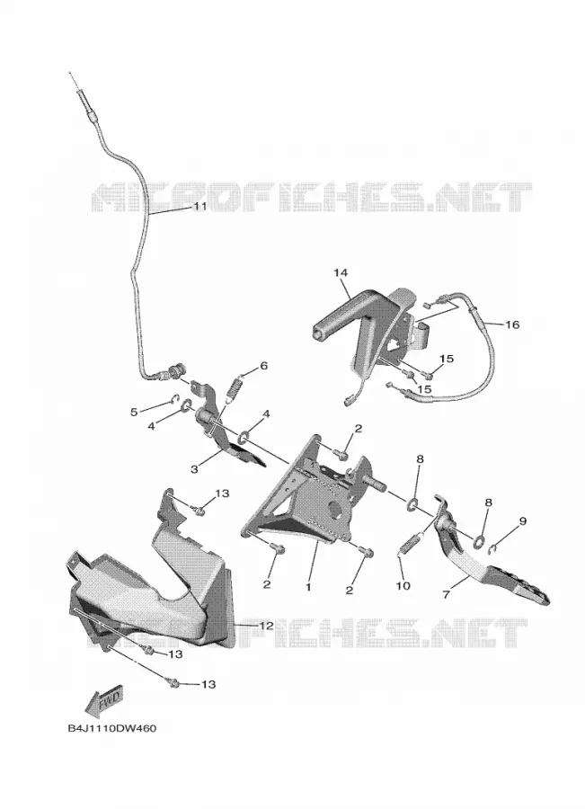 PEDALE / CABLE Yamaha SIDE BY SIDE 1000 2021 WOLVERINE  YXE1000EWS/YX10EPSM