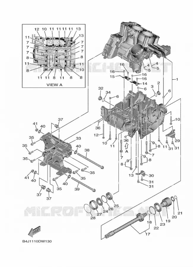 CARTER MOTEUR Yamaha SIDE BY SIDE 1000 2021 WOLVERINE  YXE1000EW/YX10EPAM