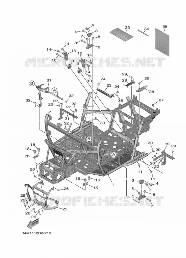 CADRE Yamaha SIDE BY SIDE 1000 2021 WOLVERINE  YXE1000EW/YX10EPAM