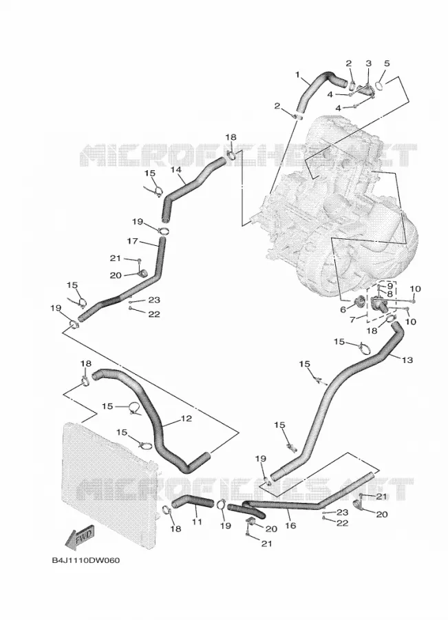 POMPE A EAU Yamaha SIDE BY SIDE 1000 2021 WOLVERINE  YXE1000EW/YX10EPAM