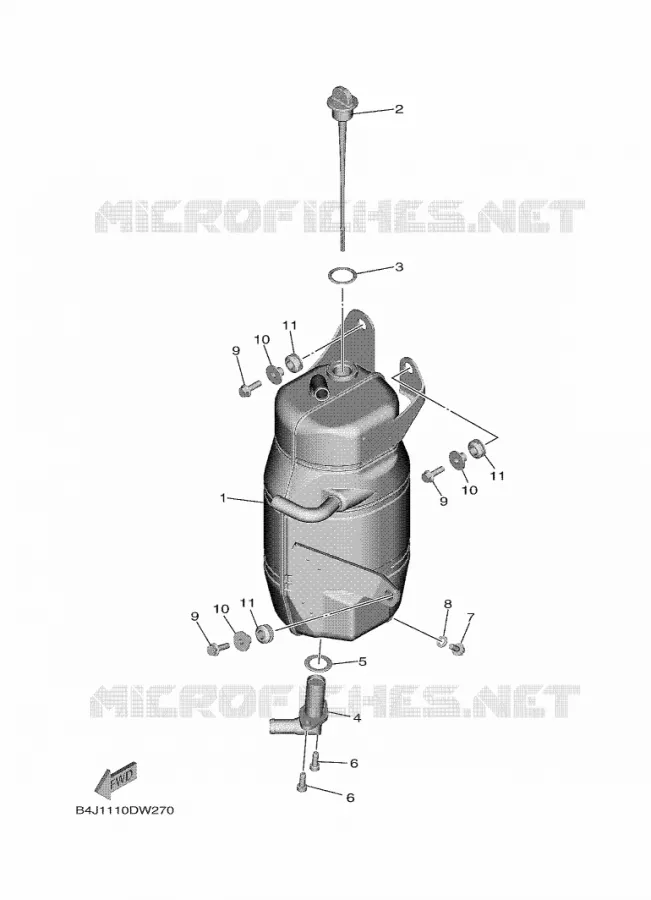 RESERVOIR D'HUILE Yamaha SIDE BY SIDE 1000 2021 WOLVERINE  YXE1000EW/YX10EPAM