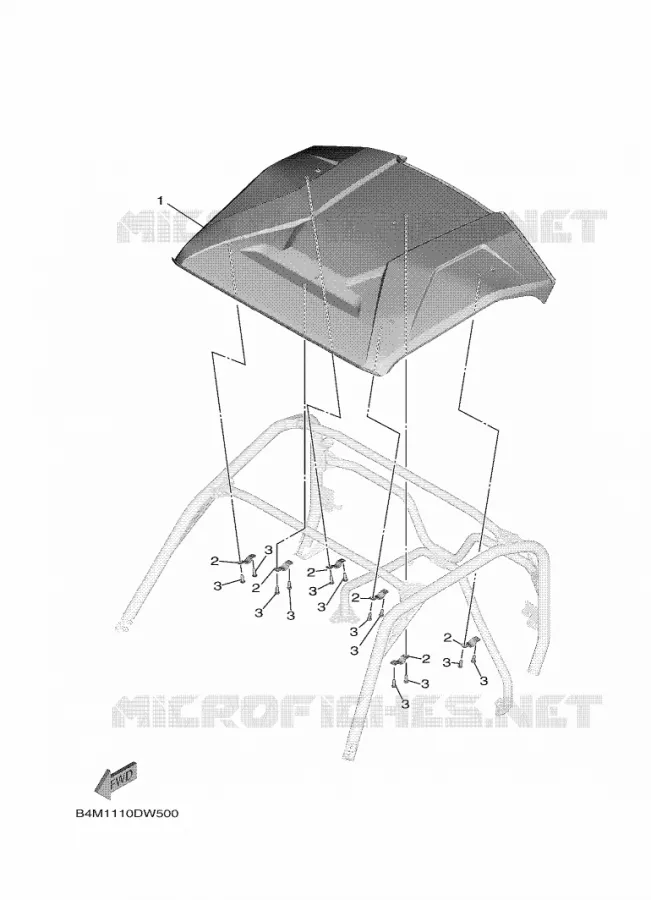 TOIT OUVRANT Yamaha SIDE BY SIDE 1000 2021 WOLVERINE  YXE1000EW/YX10EPAM