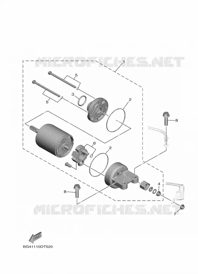 DEMARREUR Yamaha SIDE BY SIDE 1000 2021 WOLVERINE  YXF1000EWS/YX10FPSM