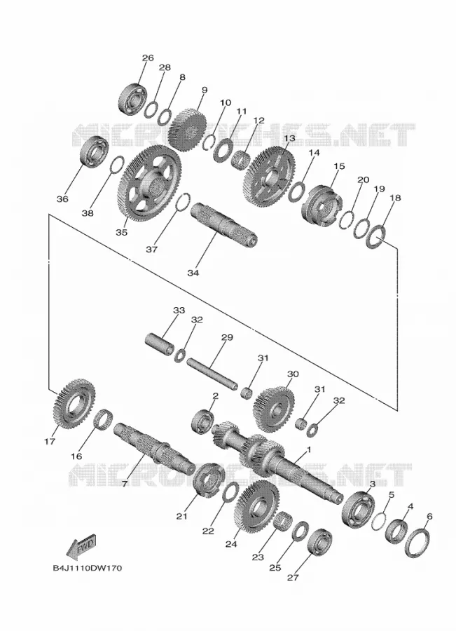 TRANSMISSION Yamaha SIDE BY SIDE 1000 2021 WOLVERINE  YXF1000EW/YX10FPAM