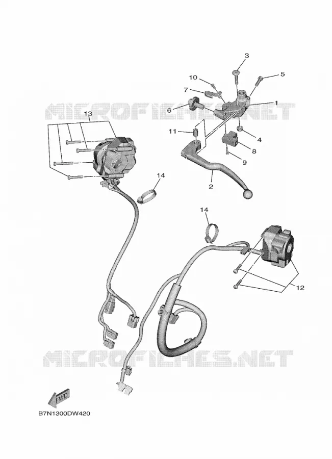 COMMODO / LEVIER Yamaha MOTO 900 2021 MT  MTN890