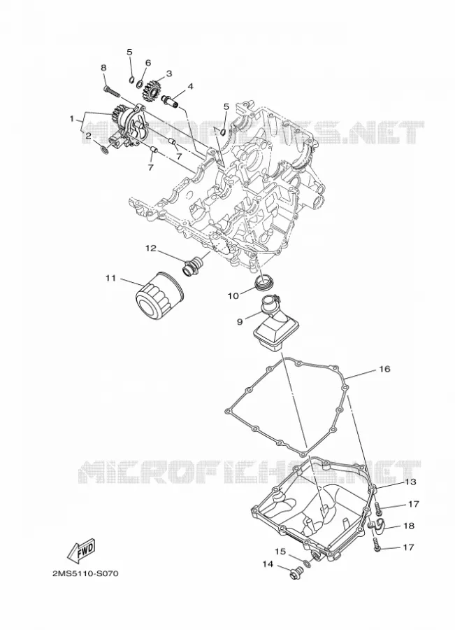POMPE A HUILE Yamaha MOTO 250 2020 R25  YZF250-A
