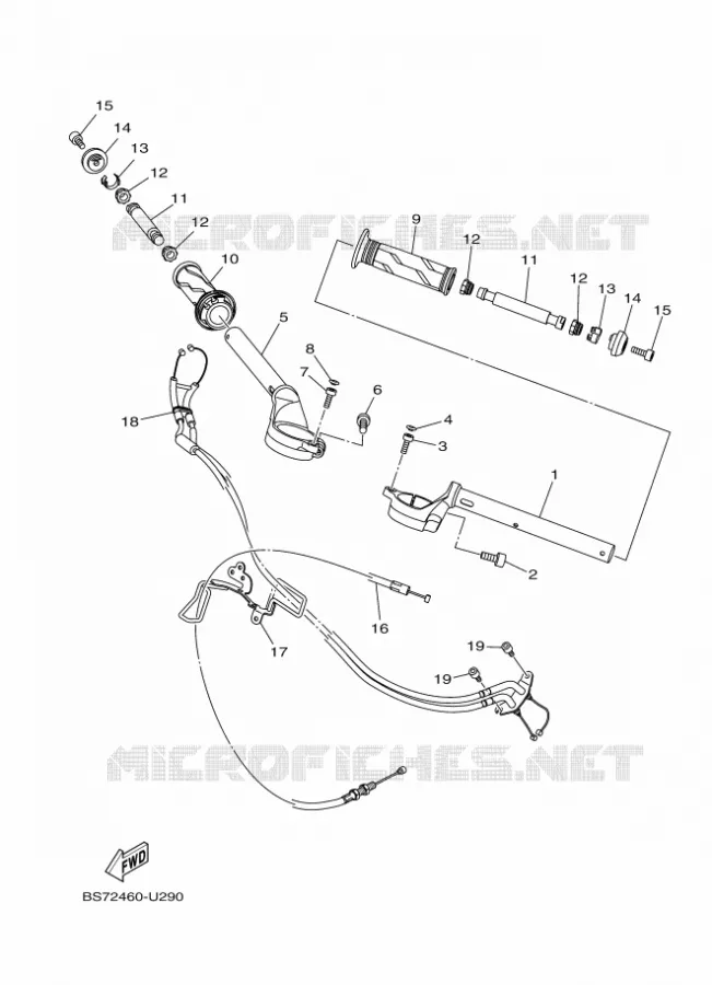 GUIDON ET CABLES Yamaha MOTO 300 2020 R3  YZF320-A