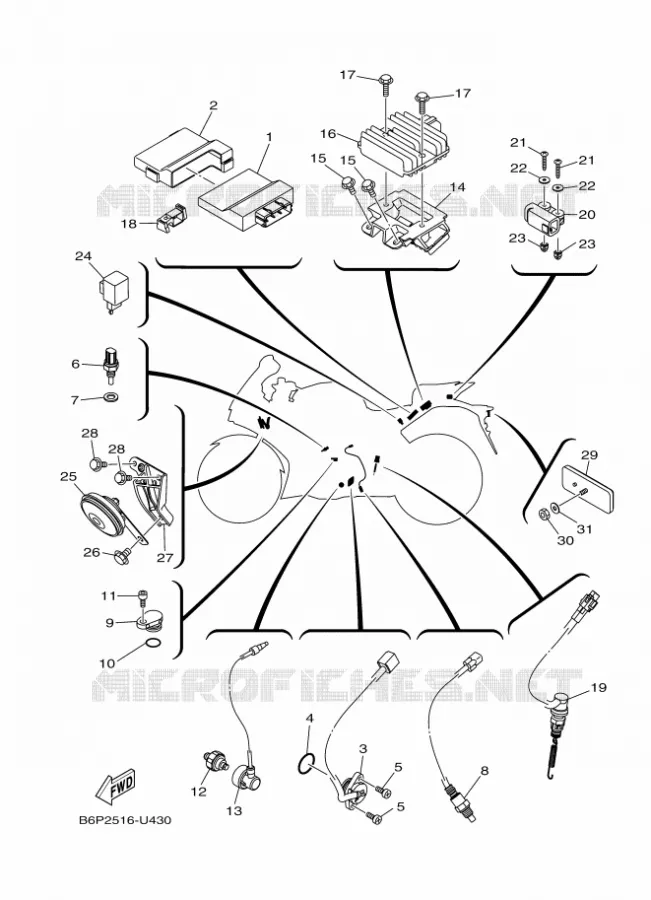 PARTIE ELECTRIQUE 2 Yamaha MOTO 300 2020 R3  YZF320-A