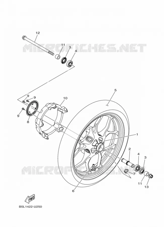 ROUE AVANT Yamaha MOTO 300 2020 R3  YZF320-A