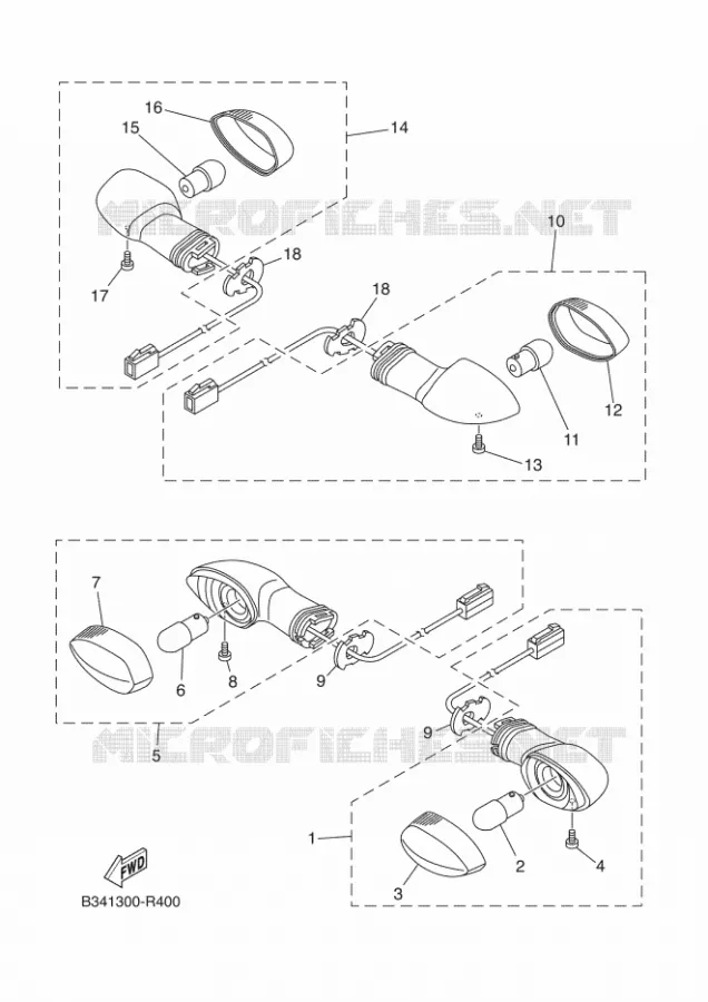 CLIGNOTANT Yamaha MOTO 700 2020 XSR  MTM690-U