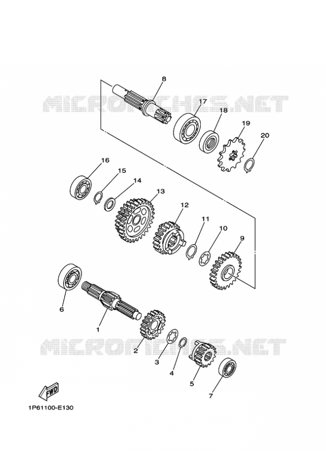 TRANSMISSION Yamaha MOTO 50 2020 TTR  TT-R50E