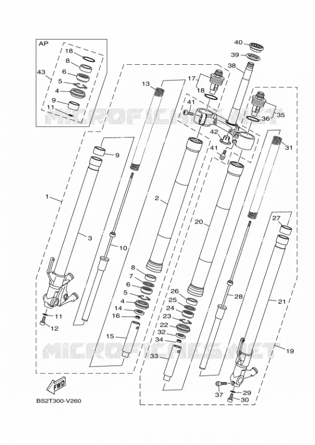 FOURCHE Yamaha MOTO 900 2020 MT  MTN850-A