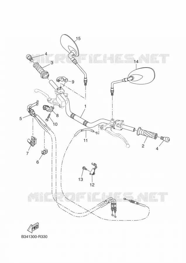 GUIDON ET CABLES Yamaha MOTO 700 2020 XSR  MTM690