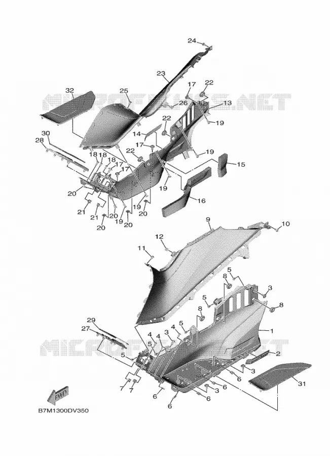 SUPPORT / REPOSE PIEDS 2 Yamaha SCOOTER 560 2020 TMAX  XP560D-A
