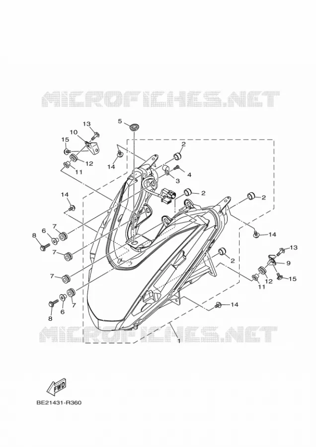 PHARE  Yamaha SCOOTER 155 2020 TRICITY  MWS150-A