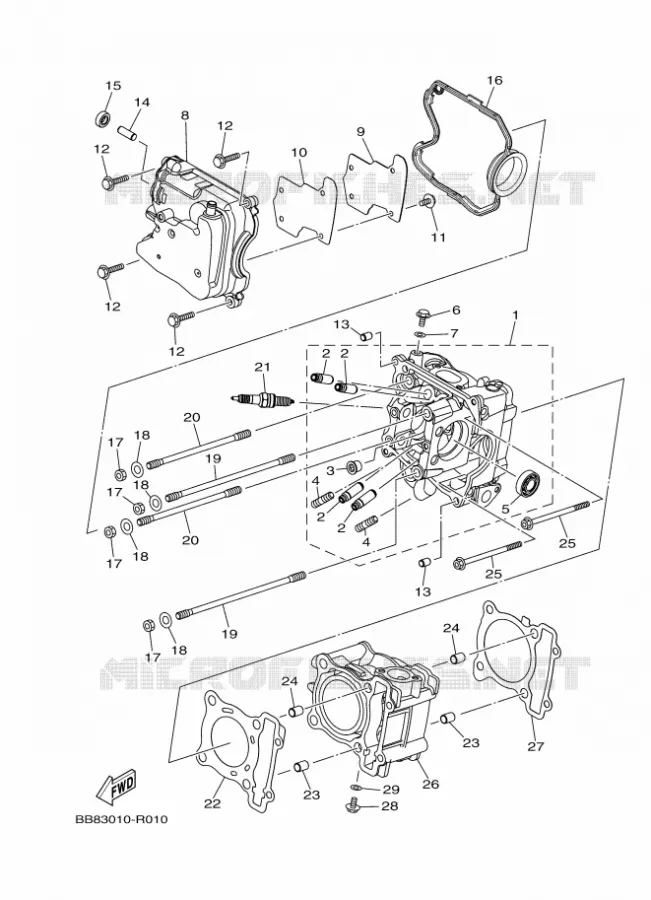 CULASSE Yamaha SCOOTER 125 2020 TRICITY  MWS125-A