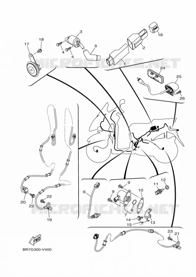 PARTIE ELECTRIQUE 2 Yamaha SCOOTER 125 2020 TRICITY  MWS125-A