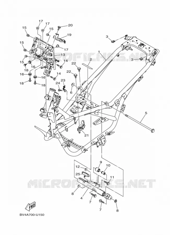 CADRE Yamaha SCOOTER 155 2020 NMAX  GPD150-A
