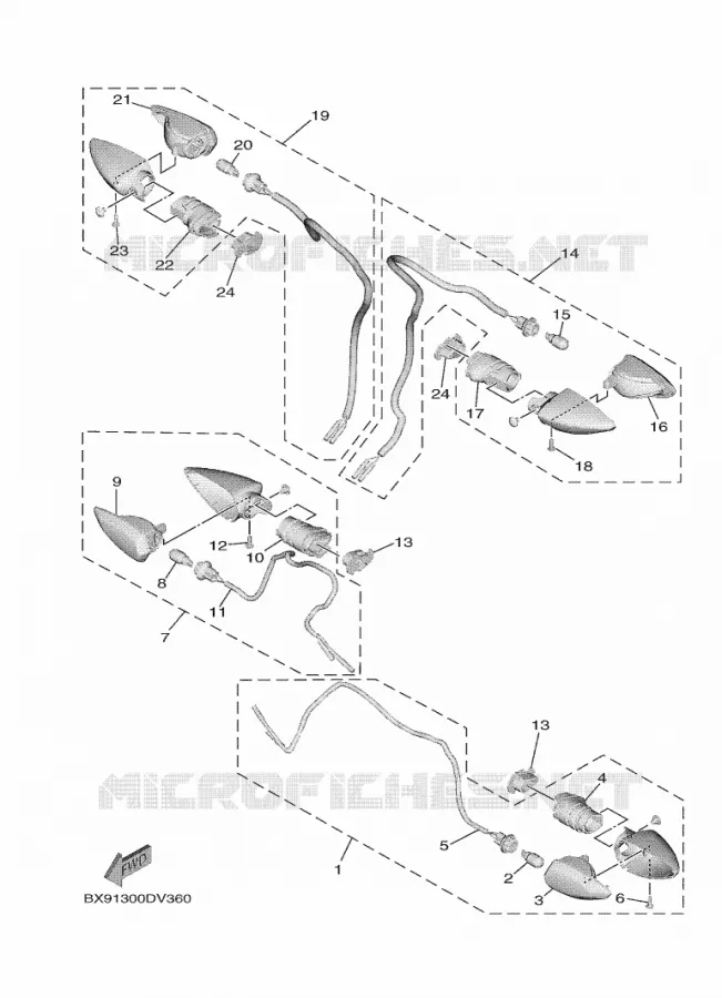 CLIGNOTANT Yamaha SCOOTER 300 2020 TRICITY  MWD300