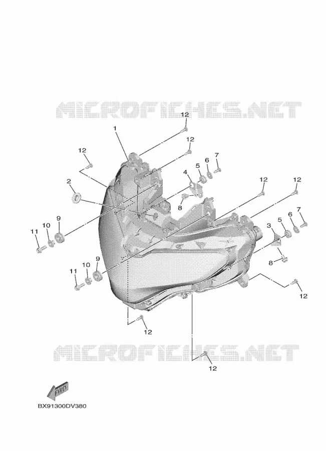PHARE  Yamaha SCOOTER 300 2020 TRICITY  MWD300