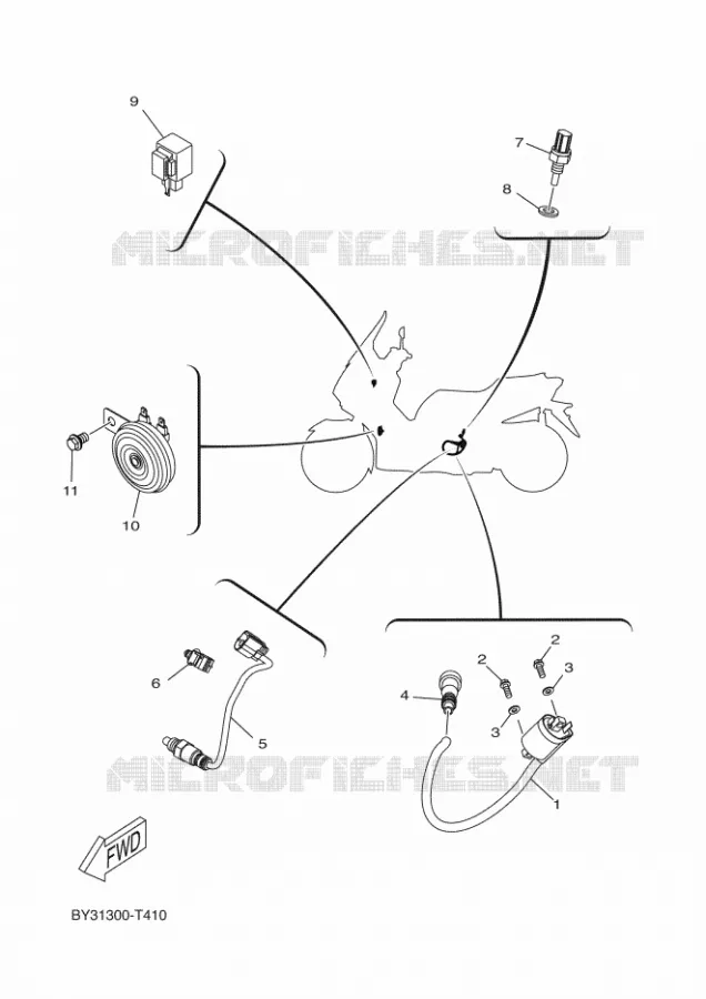 PARTIE ELECTRIQUE 2 Yamaha SCOOTER 300 2020 XMAX  CZD300-A