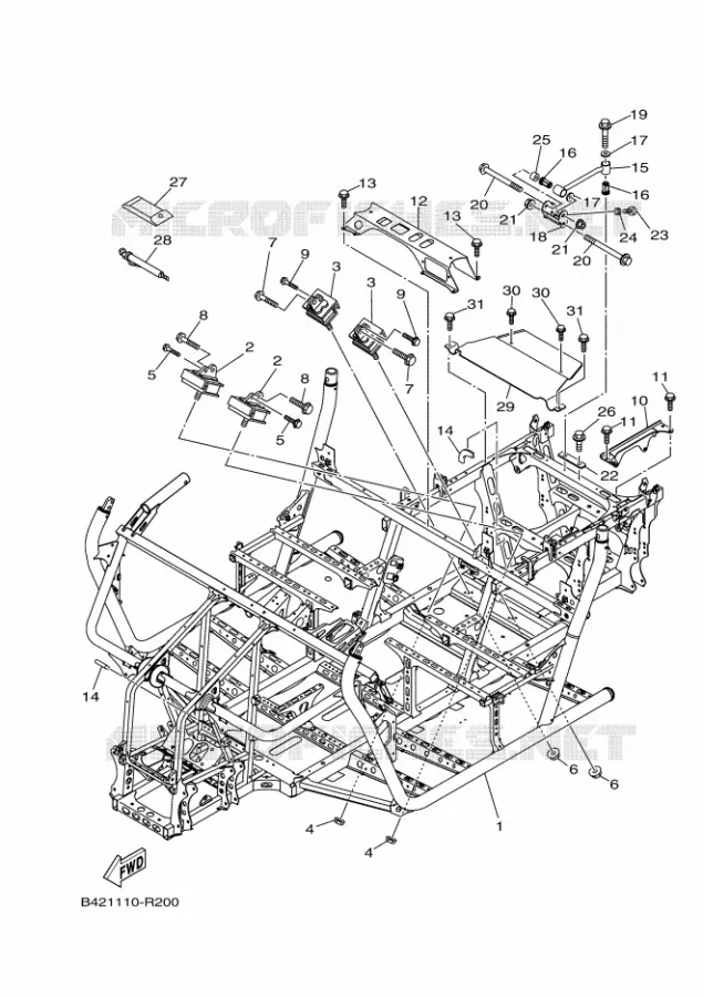 CADRE Yamaha SIDE BY SIDE 700 2020 VIKING  YXM700E/YX70MPL