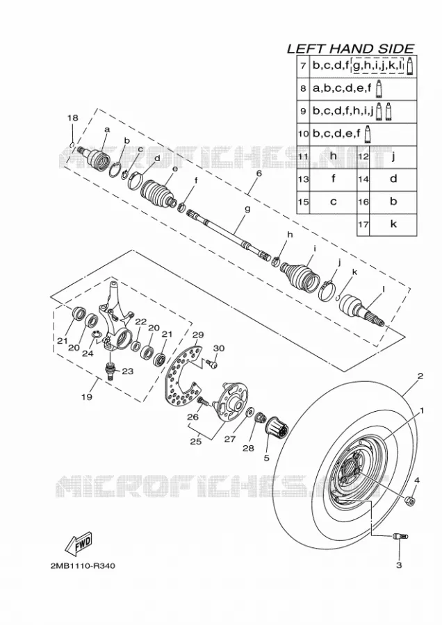ROUE AVANT Yamaha SIDE BY SIDE 700 2020 VIKING  YXM700E/YX70MPL