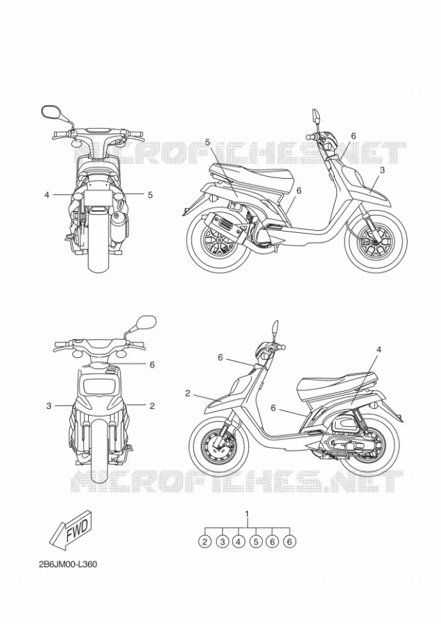 EMBLEME Yamaha SCOOTER 50 2012 BOOSTER (MBK)  CW50L