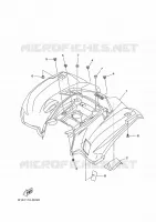 GARDE BOUE ARRIERE pour Yamaha KODIAK 700 EPS de 2020
