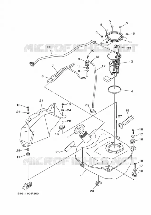 RESERVOIR A ESSENCE Yamaha QUAD 700 2020 KODIAK  YFM700FWB
