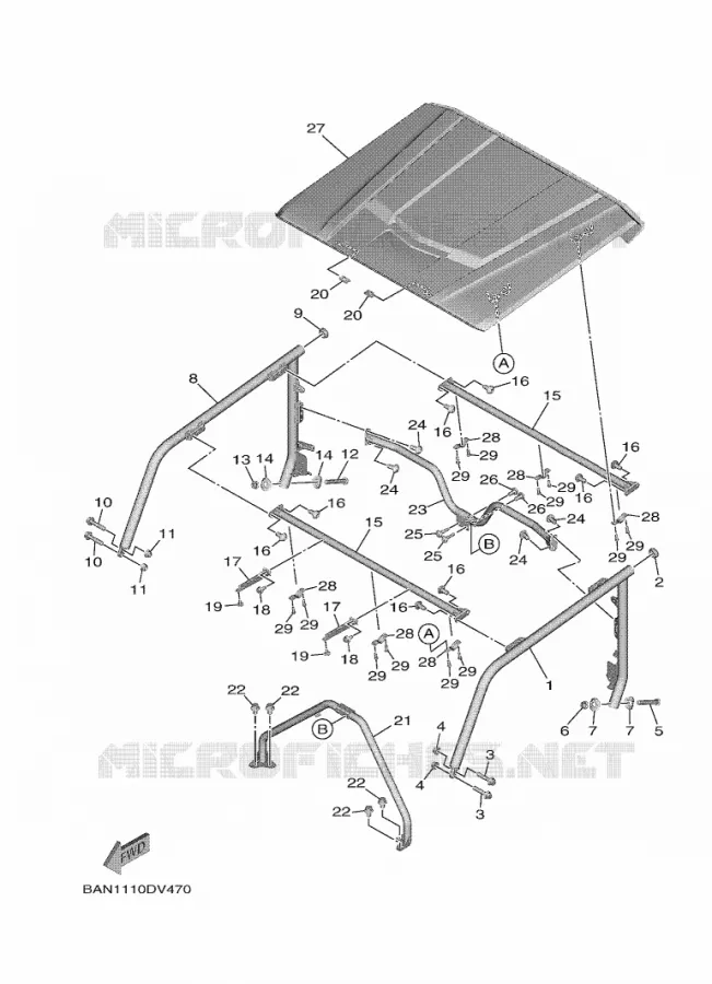 PARE CHOCS 2 Yamaha SIDE BY SIDE 850 2020 WOLVERINE  YXE850EN/YXE85WPHL