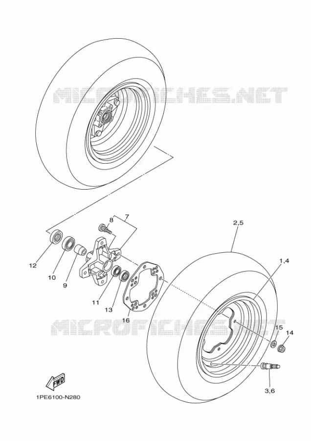 ROUE AVANT Yamaha QUAD 700 2020 RAPTOR  YFM700R