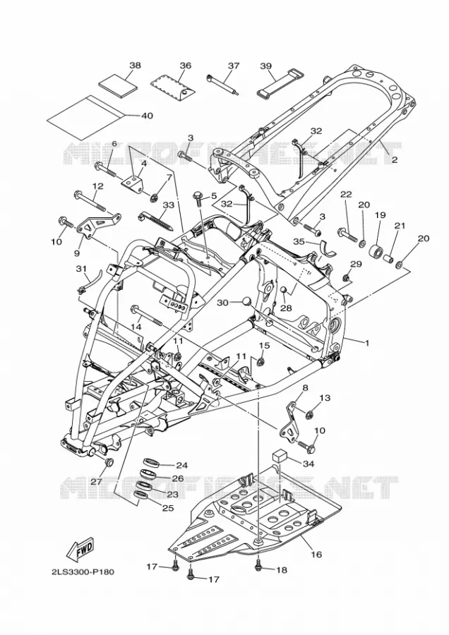 CADRE Yamaha QUAD 700 2020 RAPTOR  YFM700R