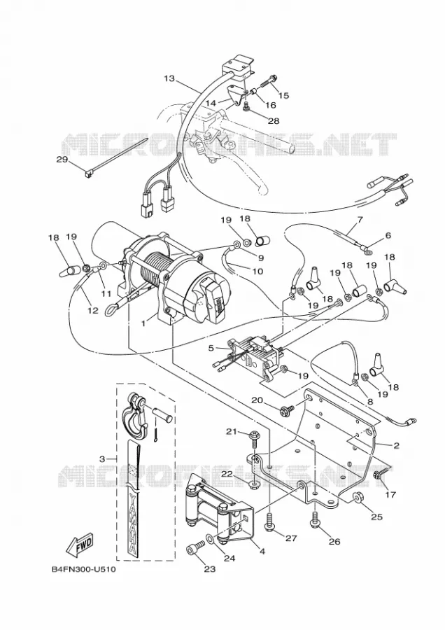 PIÈCES OPTIONNELLES 1 Yamaha QUAD 700 2020 GRIZZLY  YFM700FWAD
